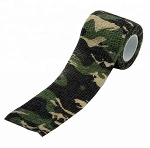 5M * 5Cm Samenhangend Woodland Camo Wrap Jacht Camouflage Stealth Tape