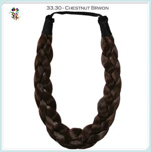 Diadema trenzada Natural para niñas, <span class=keywords><strong>moño</strong></span> sintético, HPC-0118 - Product Image 4