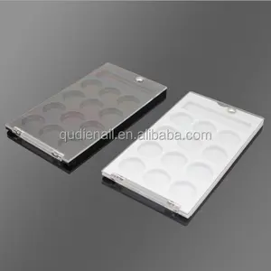 Caja de almacenamiento de acrílico para uñas vacías de plástico, contenedor de puntas para decoración de uñas