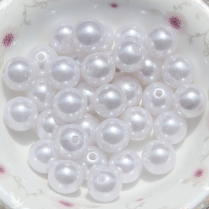 8mm 10mm Synthetic ABS <strong>Plastic</strong> Ivory Colored Pearl <strong>Beads</strong> Wholesaler - Product Image 2