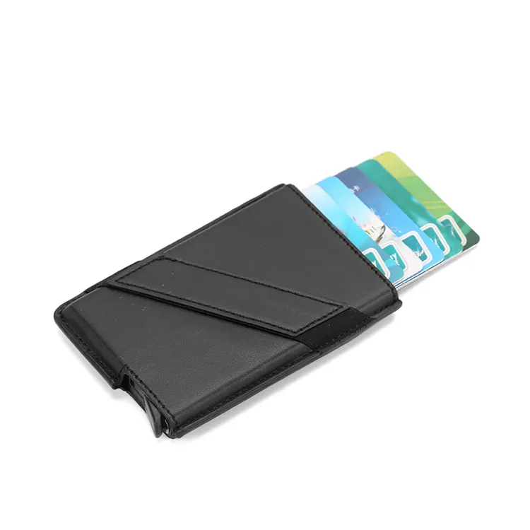 multipurpose PU Material and Business Card Use card holder with elastic bands for men