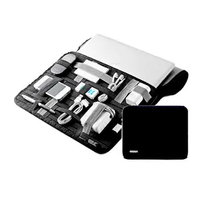 Digital storage grid Organizer USB cable Bag Travel accessories Gadget Organizer Bag for iphone ipad laptop