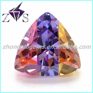 High Quality CZ Trillion Cut Diamond in Three Color