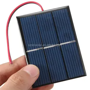 Poly 1.5V 0.65W Mini Solar Panel Module DIY for Battery Phone Charger Toy 60x80mm with Cable