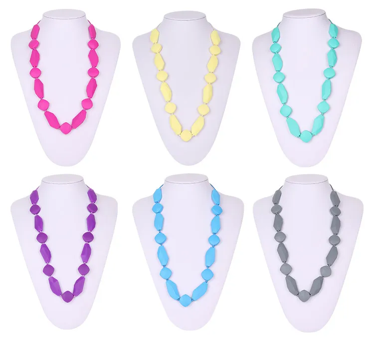 Producto para el cuidado del bebé, collar de dentición de silicona para mamá, sin BPA, venta al por mayor y personalizado en China