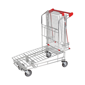 गर्म बेच गोदाम फ्लैट ट्राली गाड़ी/सुपरमार्केट गोदाम कार्गो ट्राली/सुपरमार्केट परिवहन धातु गाड़ियां - Product Image 6