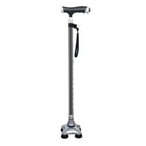 Hot selling aluminum cane walking stick flashlight Japanese brand outdoor cheap telescopic crutches hands free crutch