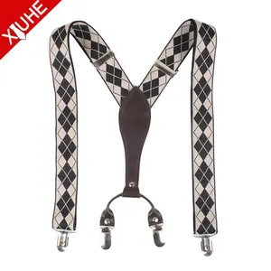 Custom Wholesale Elastic Fashion Printing Suspenders For Men