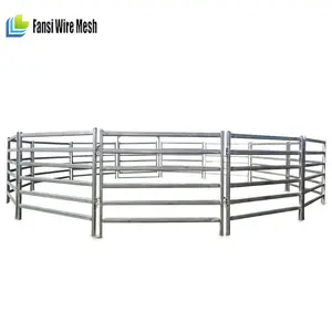 China supplier galvanized used round pipe cattle yard fence panel / cheap cattle panels ( 1.8 m x 2.1 m )