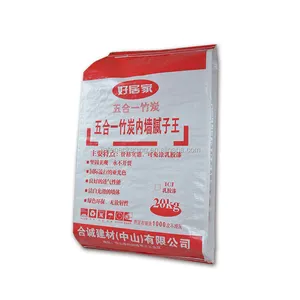 Cheap white pp fabric gypsum powder cement packaging bag 20kg with valve mouth