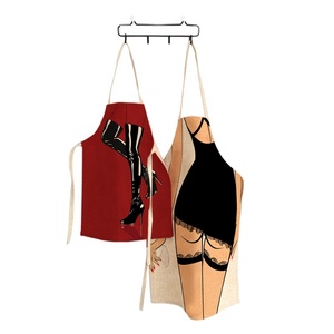 Toptan düşük fiyat mutfak moda yumuşak ucuz sıcak seksi kadın desen baskı önlük - Product Image 1