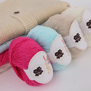 Màu Tự Nhiên 100% Cotton Hữu Cơ Sợi Tay Đan Sợi Bông