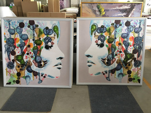 Dipinto ad Olio Pop Art di Donna Sexy in Acquerello, Decorazione su Tela, Quadri da Parete per <span class=keywords><strong>Soggiorno</strong></span>, Arte Astratta Moderna - Product Image 3