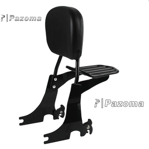Coussin de dossier de passager arrière noir, sissy bar, coussin, porte-bagages pour <span class=keywords><strong>Harley</strong></span> <span class=keywords><strong>Sportster</strong></span> 2004-2016 - Product Image 6