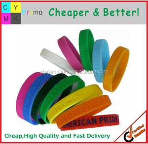 In Rilievo su ordinazione a buon mercato promozionale braccialetto in silicone - Product Image 4