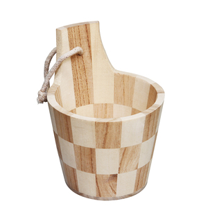 Dondurma yapma makinesi ahşap kova el yapımı vintage ahşap pirinç kova - Product Image 6