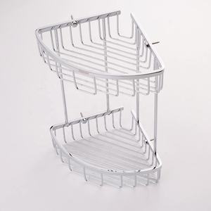 KEDAH haute qualité 2 étages douche caddy coin étagère <span class=keywords><strong>de</strong></span> salle <span class=keywords><strong>de</strong></span> bain en laiton chromé salle <span class=keywords><strong>de</strong></span> bain étagère - Product Image 4