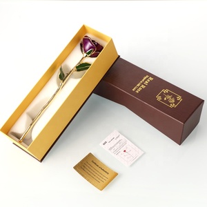 Wholesale High Quality 24K Gold Dipped Real Natural Rose artificial roses For Valentines Day Gifts