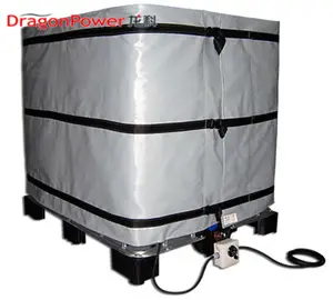 Durable 1000 L IBC heater jacket with digital thermostats and plugs