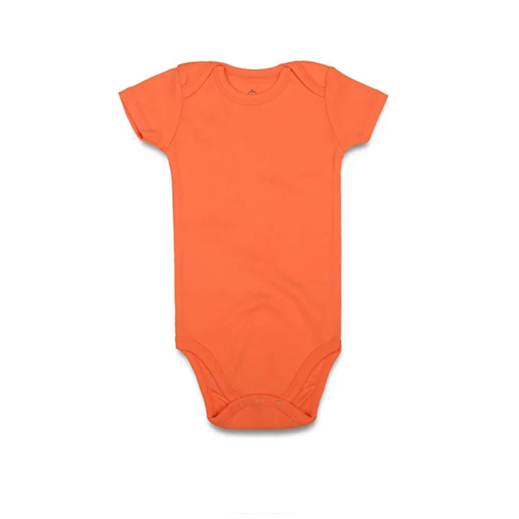 Chine Fournisseurs Nouveau-Né Bébé Vêtements Bébé Unisexe Nouveau-Né Orange Bébé Onesie