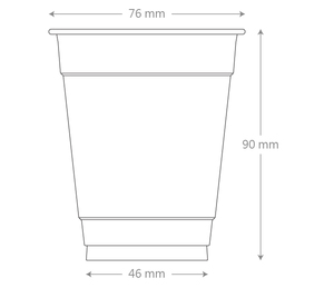 Riiqi R250 250ml 8oz PLA vaso de plástico biodegradable para bebidas embalaje industrial ecológico con impresión personalizada - Product Image 4