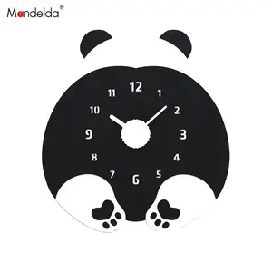 Mandelda 创意动物天堂现代熊猫家居装饰 AA 电池供电电子时钟大数字