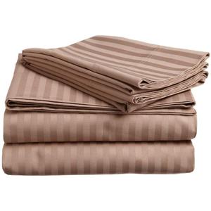 <strong>4</strong> Pcs Customized 100% Cotton <strong>3</strong> cm Satin Stripe Wholesale <strong>Bedsheets</strong> Hotel Bedding Set - Product Image 5