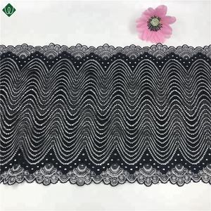 سريع الشحن عالية الجودة نايلون دنة الملابس التشذيب شريط مطاطي مزركش تمتد الدانتيل دنة التشذيب - Product Image 5