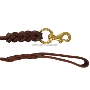 Luxuriöse Lederleine für Rottweiler, Mastiff und Pitbull – Geflochtene Echtleder-Hundeleine - Product Image 6