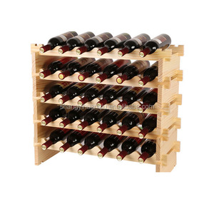 Estante de Vino de Madera de Pino Hecho a Mano y Personalizado para 24 Botellas, Estante de Exhibición de Vino para Decoración del Hogar, Estante de Almacenamiento de Vino - Product Image 5