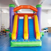 Château gonflable classique de qualité supérieure 6x3m, maison de saut avec glissantes pour enfants, fête