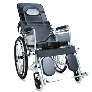 Commode Wheelchair Manufacturer Health Care Reclining Commode Wheelchair With Table And Bedpad Foldable Recliner
