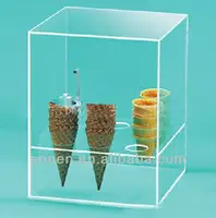 अद्वितीय डिजाइन एक्रिलिक आइसक्रीम कोन प्रदर्शन के मामले