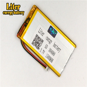 Connector 1,5-<span class=keywords><strong>3</strong></span> p 304080 ultra-thin polymer lithium battery 1500 mAh outdoor lighting <span class=keywords><strong>3</strong></span>,7 V Medical equipment with NTC - Product Image 1