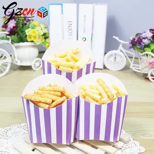wholesale cheap price custom logo packing folded french fries paper box