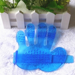 Pet Cat Dog <span class=keywords><strong>toelettatura</strong></span> animale materiale PVC morbido trasparente cinque dita massaggiante pettine con cintura di fissaggio - Product Image 2