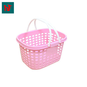 25L niños de color rosa plegable de plástico 2 asas cesta de lavandería - Product Image 2