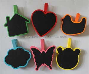 Mini clipchalkboard, Tableaux noirs sur le bâton stand! En bois babillard! Fête de mariage décorations - Product Image 1