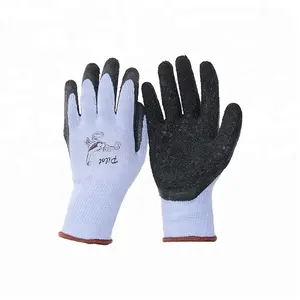 10 Gauge Polyester/cotton Crinkle Latex Coated Gloves Latex Work
