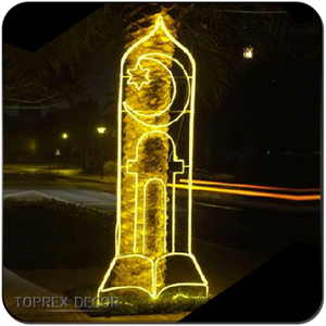 Luces Decorativas LED 2D para Ramadán, Color Blanco Cálido, Postes de Iluminación para Festivales, Ra90, Garantía de 2 Años, para Centros Comerciales, IP65 - Product Image 3