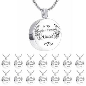 In My Heart Forever Papá y mamá Cremación Joyería Urna Collar Memorial Ash Holder Collar - Product Image 2