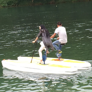 Pontons gonflables en PVC pour sports nautiques, bouée pour vélo aquatique, équipement de vélo à pédales pour la navigation en mer - Product Image 4