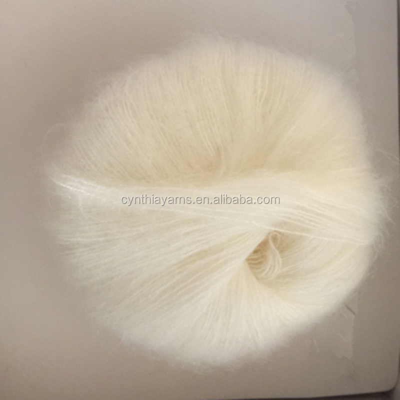 Terbaik Renda berat Feather Seperti Sutra Mohair benang rajut dicampur