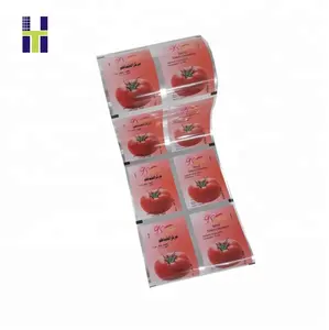 Custom Printed 10g Tomato Ketchup Packet Film Roll Packaging Film HONGTAI Packaging Barrier of Light & Oxygen,moisture Proof