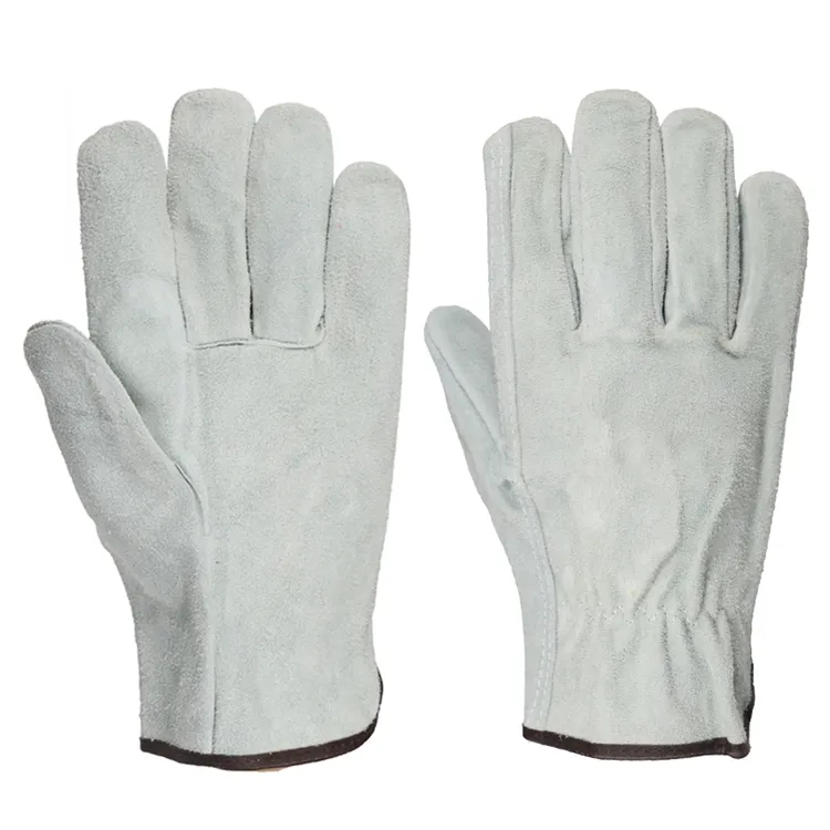 Wholesale White Sheepskin Safety Leather Working Thermal Driver Gloves For Work