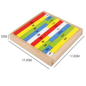 Hot Selling Montessori Toy Beech Wooden Minisize Counting Sticks Preschool Learning Toy Wooden Colorful Counting Sticks