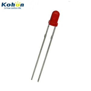 5 - 10 mcd 3mm round led red lens diffused light emitting diode