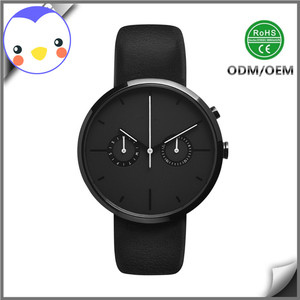 Reloj de pulsera de cuero para hombre, cronógrafo con movimiento de lujo, 2 subdiales, original - Product Image 4