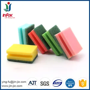 Scouring Cleaning Sponge Square Washing Up Clean Kitchen Scour Foam Scrubber Bulk Dish Non Scratch Pad Cleaning Sponge