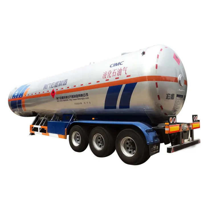 Cimc honto GB tiêu chuẩn 52cbm LPG tàu chở dầu bán Trailer với phụ tùng lốp nhà máy trực tiếp bán Gas Tank